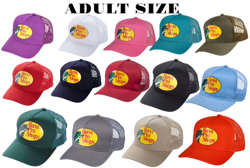 Bass Pro Shops Hat Snapback Adjustable Meshback Trucker Hat Fishing Hat Gift