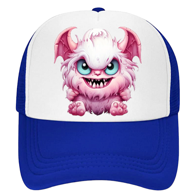 Cute Devil Hat Adjustable Snapback Trucker Hat Angry Alien Evil Devil Cute Cat