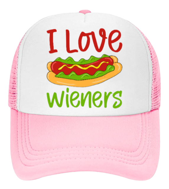 Funny Hat I Love Weiner's Hat Adjustable Snapback Trucker Hat Foodies Hat Hotdog