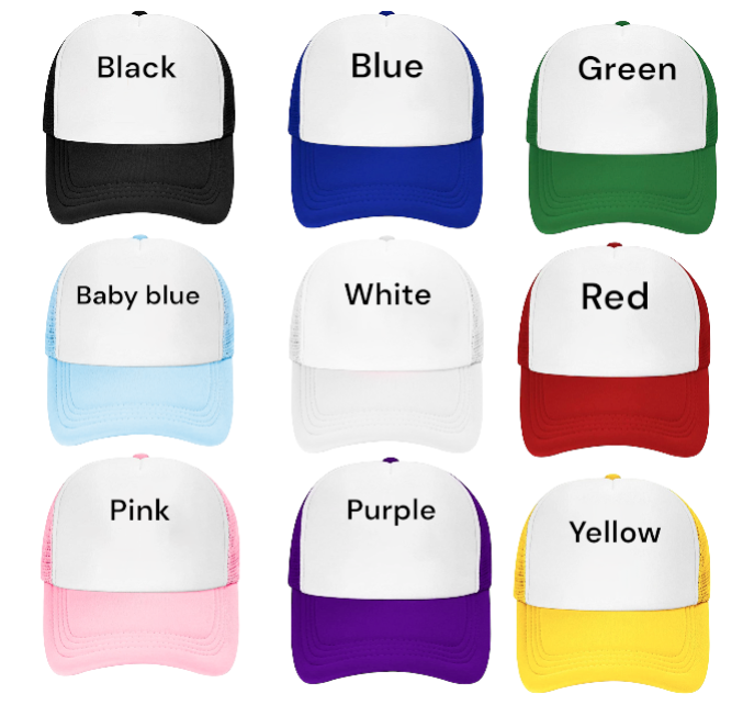 Blank Hats Plain Trucker Hats for Sublimation Printing DIY Air Brush Graffiti