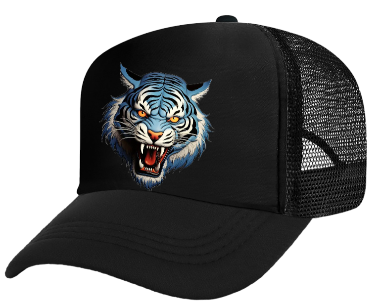 Wild Tiger Hat Baseball Hat Adjustable Snapback Trucker Hat Fierce Tiger Hat