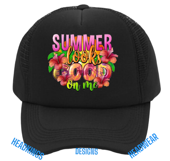 Summer Hat Adjustable Snapback Trucker Hat Floral Summer Looks Good On Me Hat