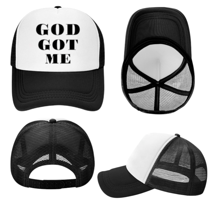 Jesus Is King Hat Adjustable Snapback Trucker Hat Religious Prayers Faith Bless
