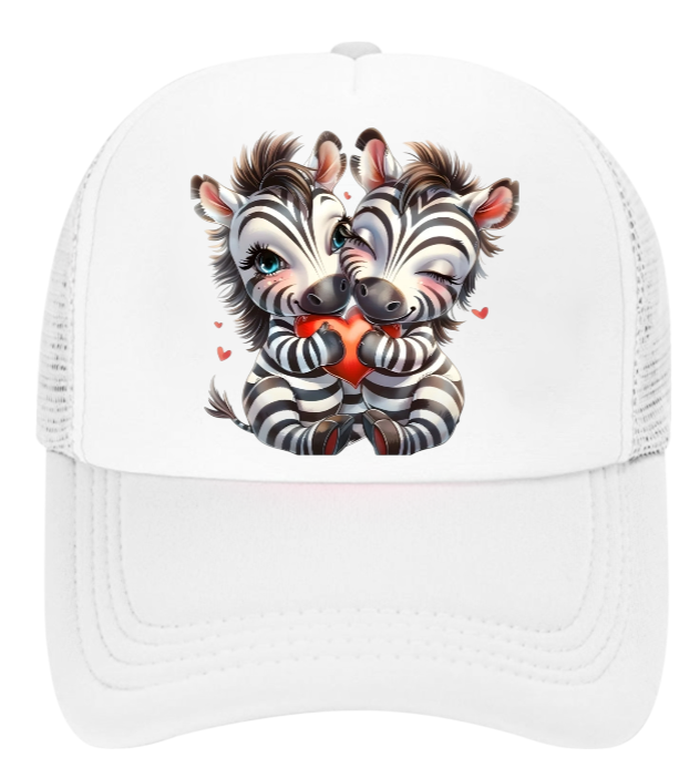 Dodgers Baseball Hat Adjustable Snapback Trucker Hat Anime Zebra Hat Love Hearts