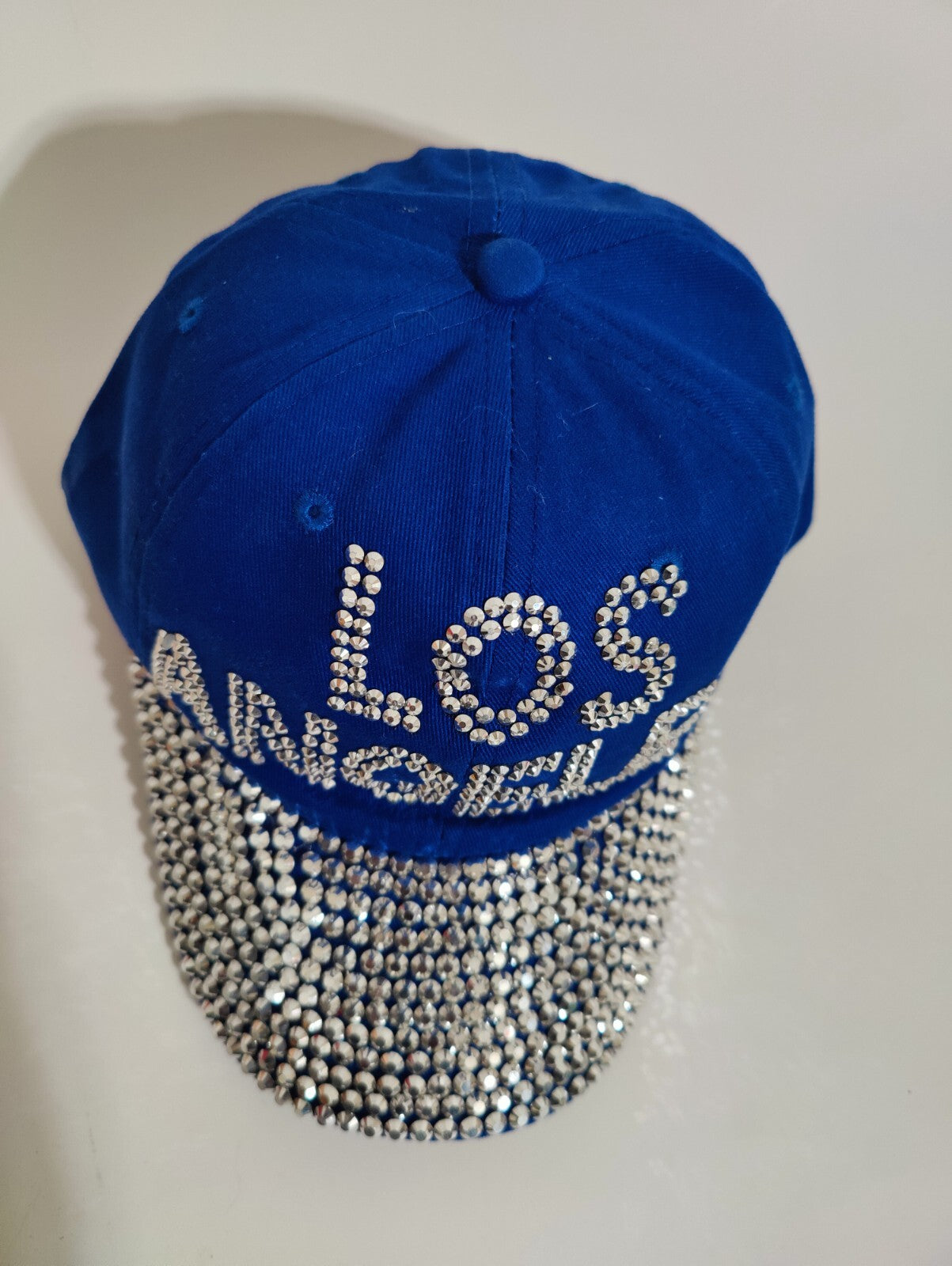 Los Angeles Hat Crystals Adjustable LA Baseball Hat with Crystals Women Hat Gift