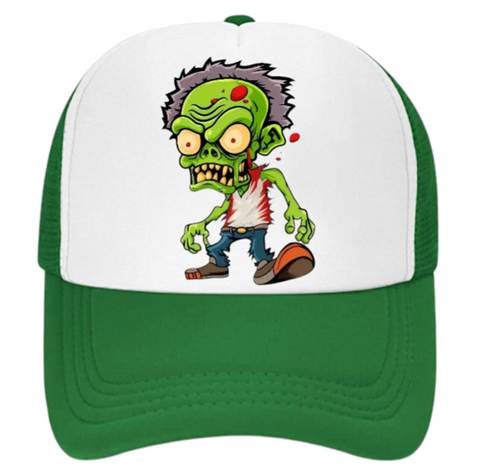Bloody Zombie's Hat Adjustable Snapback Trucker Hat Green Alien Street Wear Hat