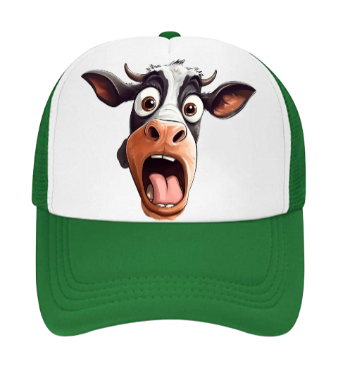 Gardening Hat Trucker Hat Adjustable Snapback Farming Funny Surprised Cow Hat