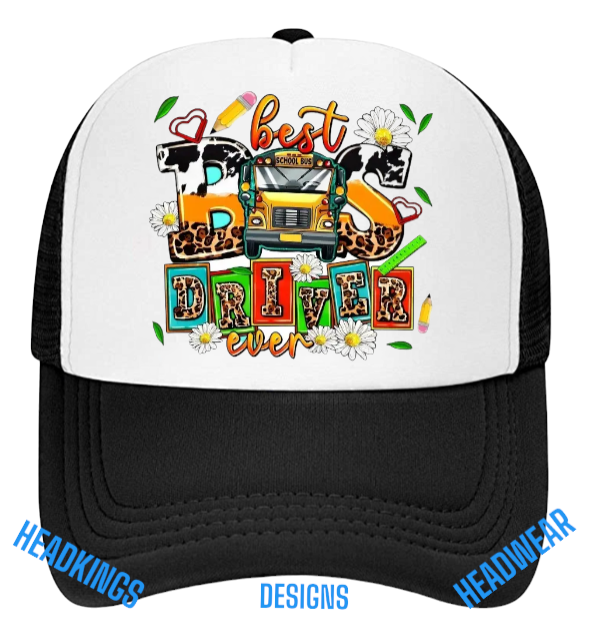 Bus Driver Hat Adjustable Snapback Trucker Hat Best Driver Ever Bus Driver Gift
