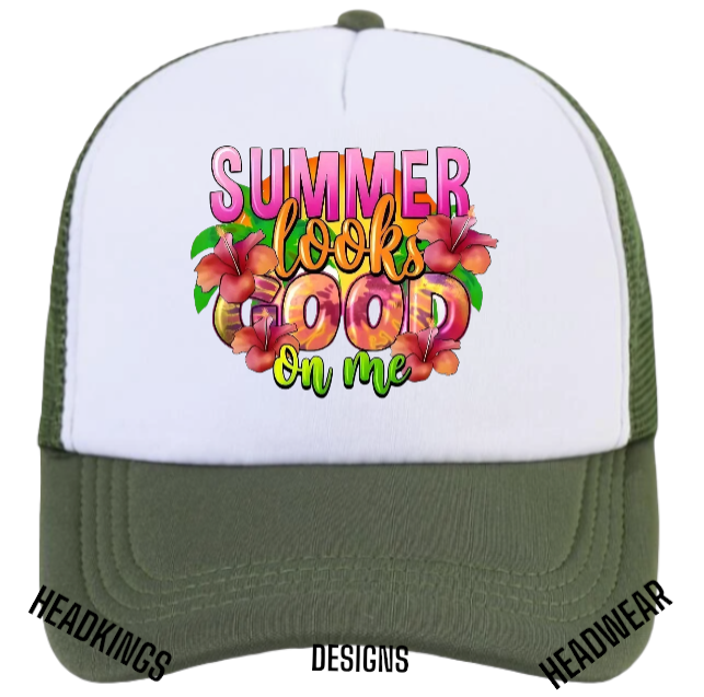 Summer Hat Adjustable Snapback Trucker Hat Floral Summer Looks Good On Me Hat