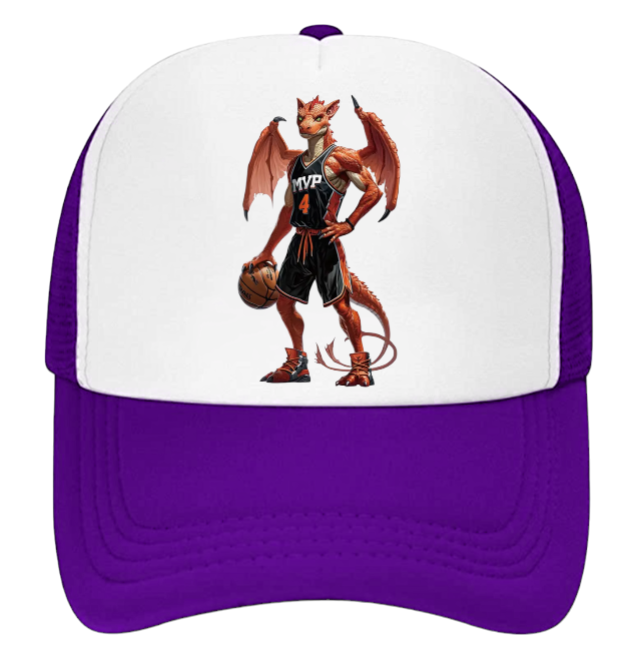 Basketball Hat Adjustable Snapback Trucker Hat Anime Cartoon Playing Basketball