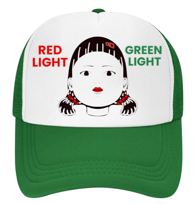 Squid Game Hat Adjustable Snapback Trucker Hat Pretty Killer Doll Red Light Hat