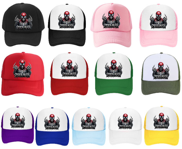 Spiderman Hat Adjustable Snapback Trucker Hat Spider Web Spiderman Superhero Hat