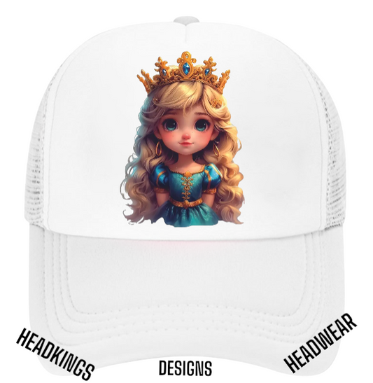 Princess Hat Adjustable Snapback Trucker Hat Cute Realistic Princes Crown Hat