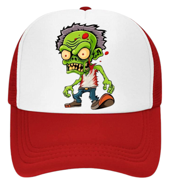 Bloody Zombie's Hat Adjustable Snapback Trucker Hat Green Alien Street Wear Hat