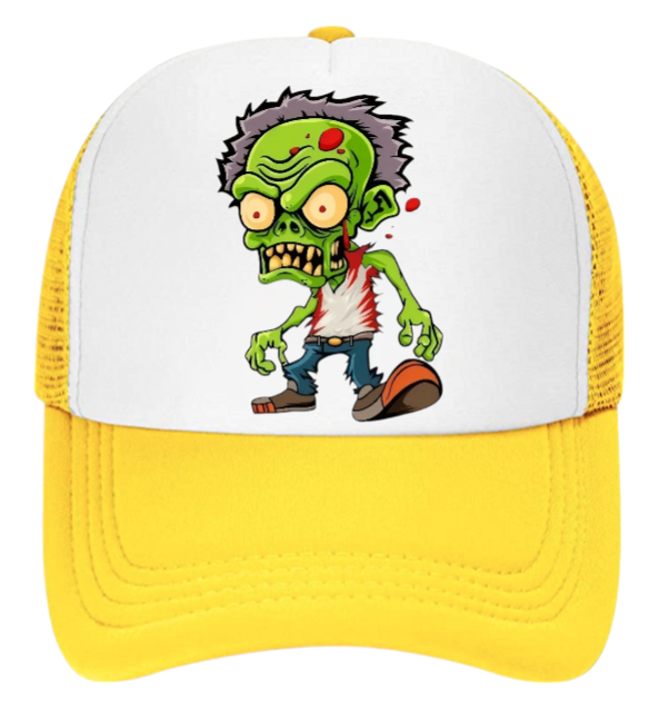 Bloody Zombie's Hat Adjustable Snapback Trucker Hat Green Alien Street Wear Hat