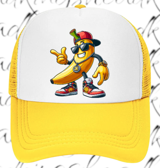 Gangster Banana Hat  Adjustable Snapback Trucker Hat Funny Hat  Sneakers Anime