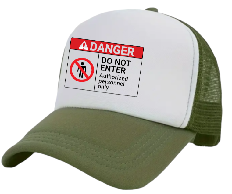 Danger Do Not Enter Hat Trucker Hat Adjustable Snapback Hat Safety Hat Funny Hat