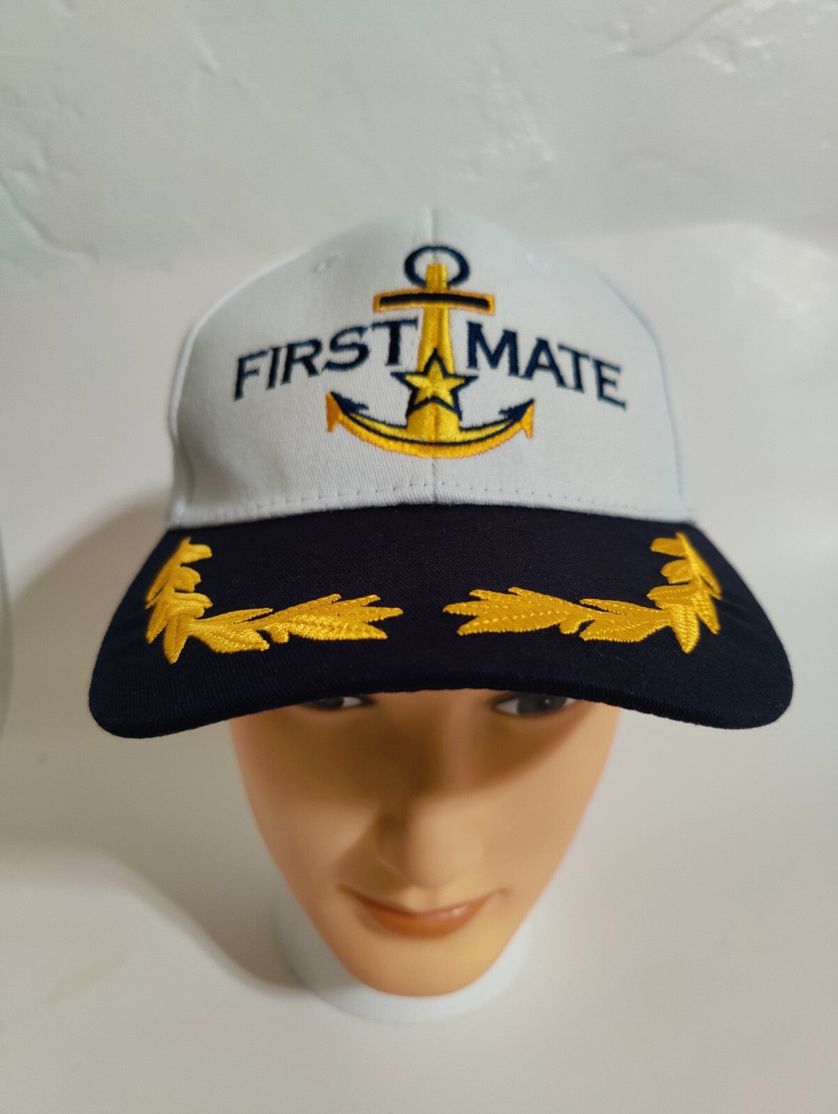First Mate Hat Adjustable Baseball Hat Captain Hat Boating Anchor Nautical Hat