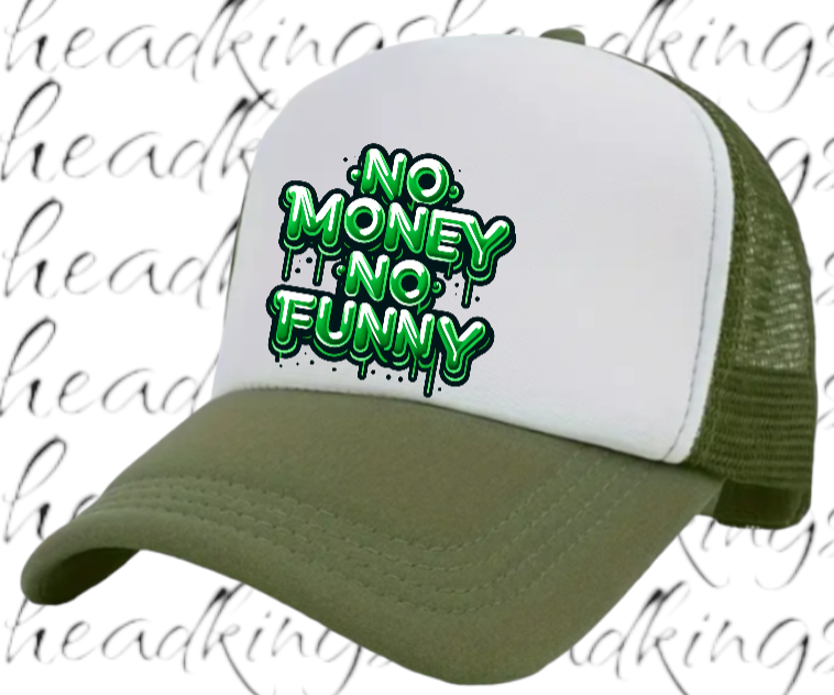 Funny Hat Adjustable Snapback Trucker Hat Dripping Letters No Money No Funny Hat