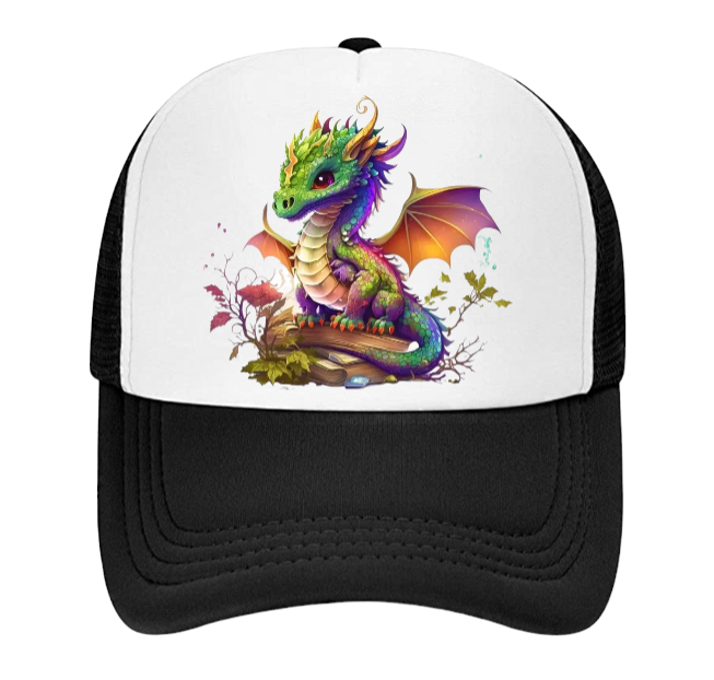 Cute Dragon Hat Fire Dragon Baseball Hat Adjustable Snapback Hat Unisex Snapback