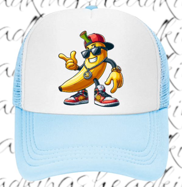 Gangster Banana Hat  Adjustable Snapback Trucker Hat Funny Hat  Sneakers Anime