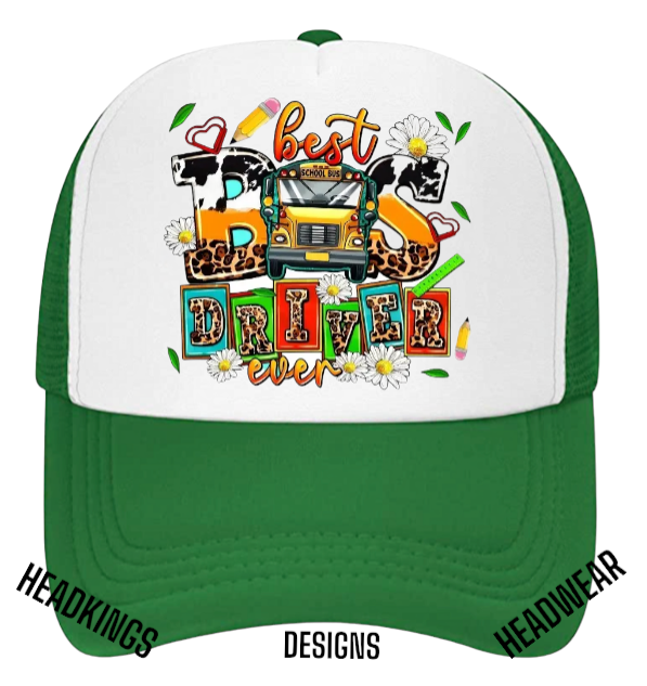 Bus Driver Hat Adjustable Snapback Trucker Hat Best Driver Ever Bus Driver Gift