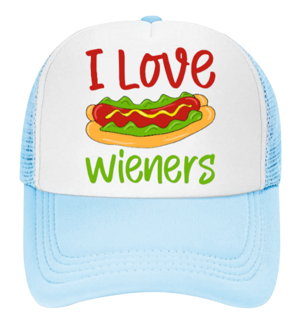 Funny Hat I Love Weiner's Hat Adjustable Snapback Trucker Hat Foodies Hat Hotdog