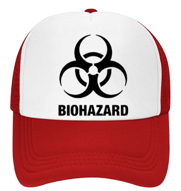 Biohazard Hat Caution Trucker Hat Adjustable Snapback Hat Outdoors Hat Biohazard