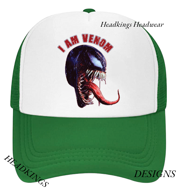 Venom Head Hat Adjustable Snapback Trucker Hat Scary Horror I Am Venom Movie Hat