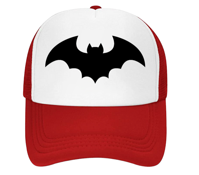 Black Bat Baseball Hat Adjustable Snapback Trucker Hat Bat Print Hat Halloween