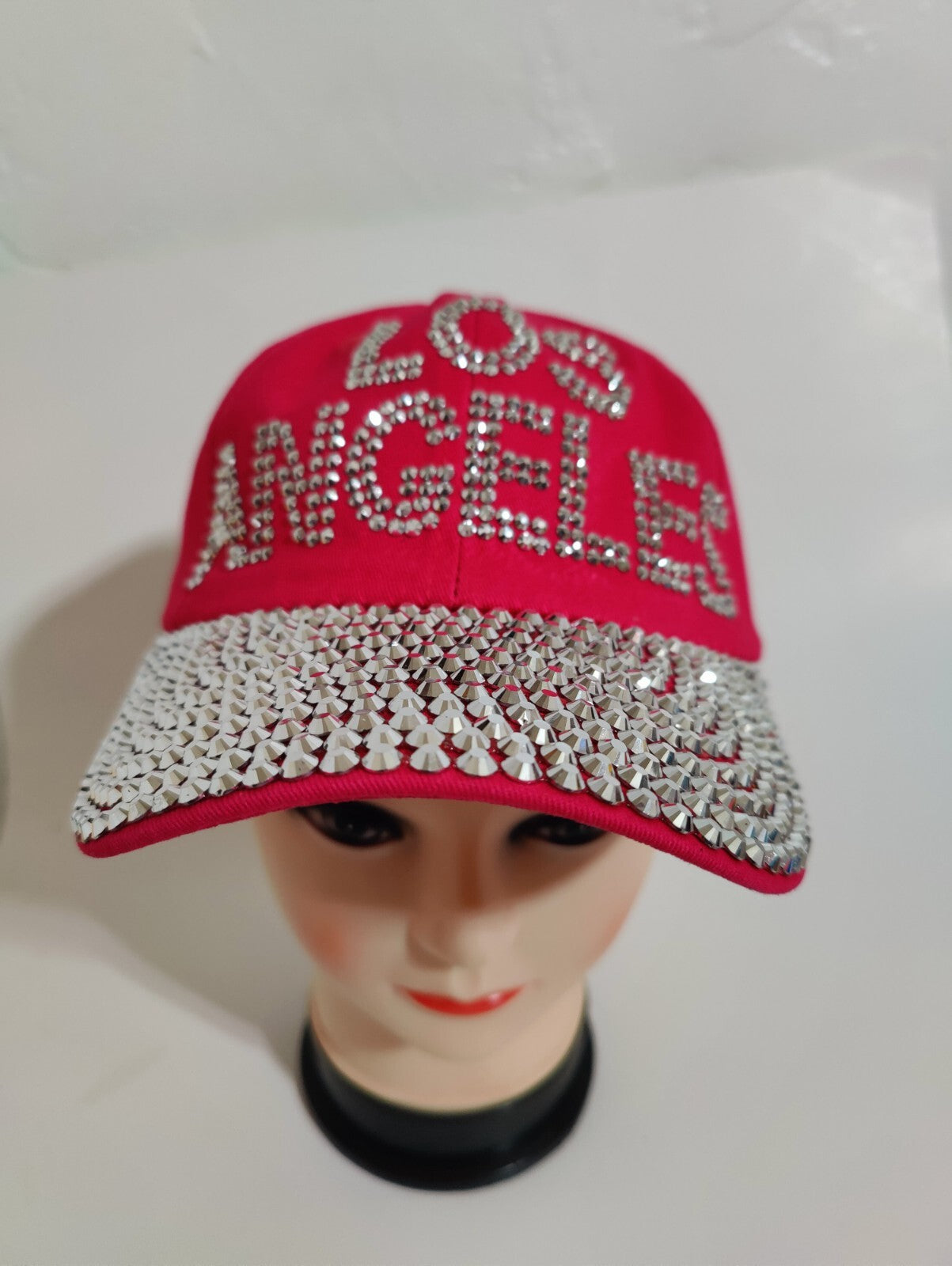 Los Angeles Hat Crystals Adjustable LA Baseball Hat with Crystals Women Hat Gift