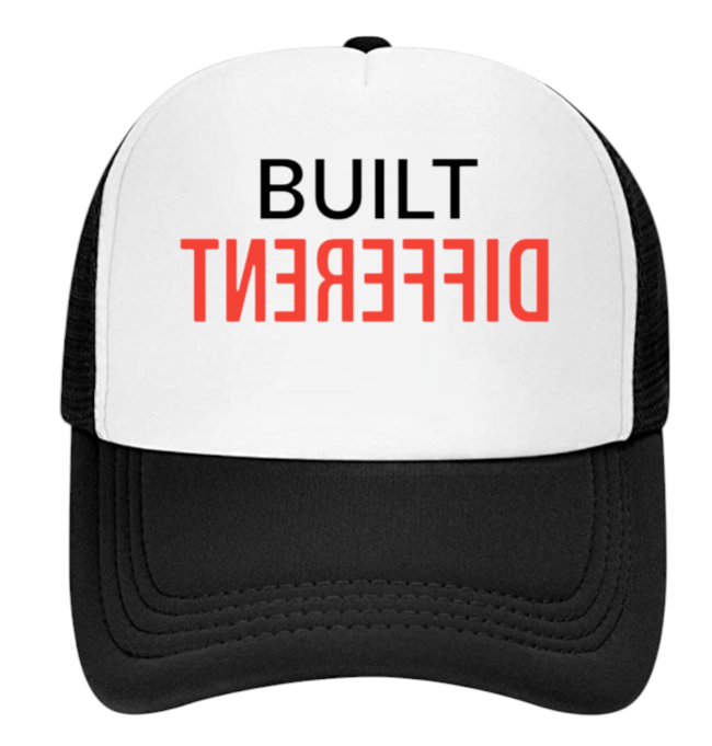 Built Different Hat Adjustable Snapback Trucker Hat Match with Sneakers Jordan 4