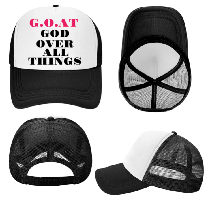 Jesus Is King Hat Adjustable Snapback Trucker Hat Religious Prayers Faith Bless
