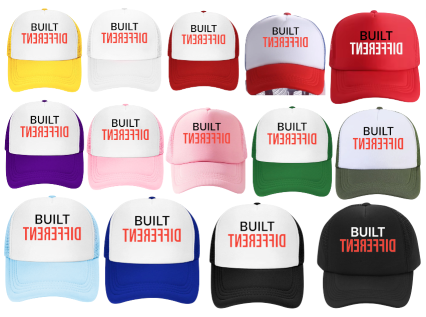 Built Different Hat Adjustable Snapback Trucker Hat Match with Sneakers Jordan 4