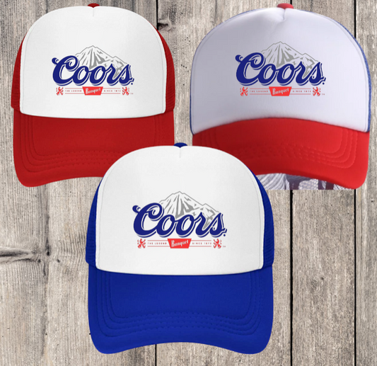 Coors Hat Adjustable Snapback Trucker Hat Vintage Style Coors Hat Drinking Hat