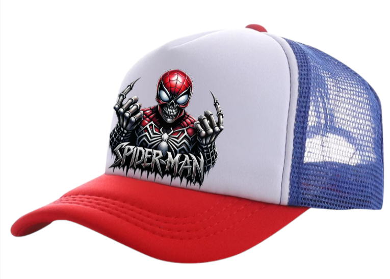 Spiderman Hat Adjustable Snapback Trucker Hat Spider Web Spiderman Superhero Hat