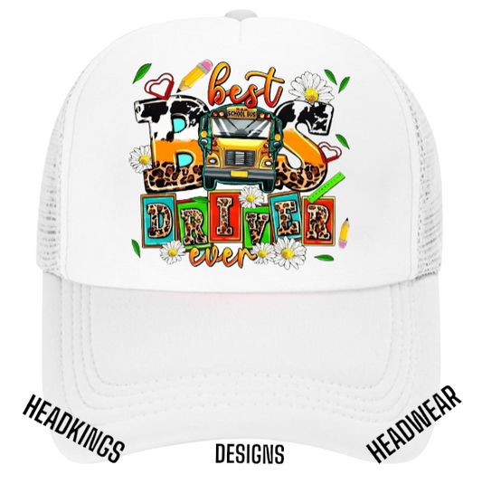 Bus Driver Hat Adjustable Snapback Trucker Hat Best Driver Ever Bus Driver Gift