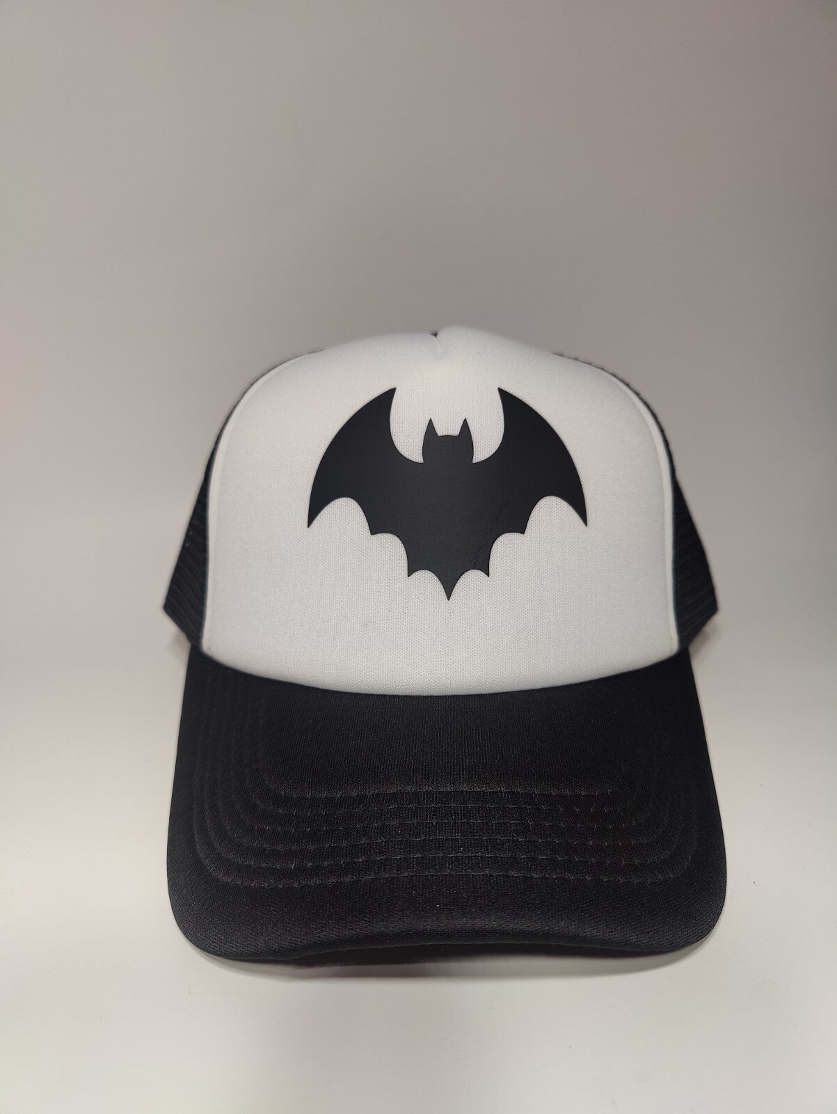 Black Bat Hat Adjustable Snapback Trucker Hat Halloween Theme Black Bat Hat