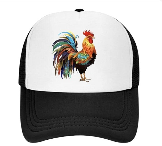 Chicken Hat Adjustable Snapback Trucker Hat Cock Rooster Hat Animal Lover Gift