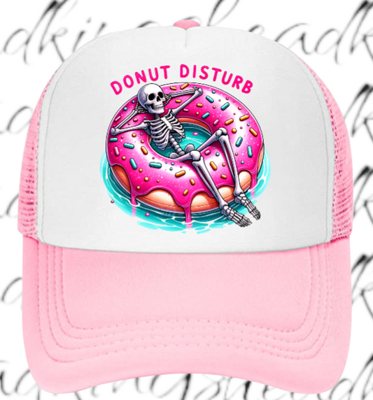 Donut Hat Do Not Disturb Adjustable Snapback Trucker Hat Summer Hat Doughnut Hat