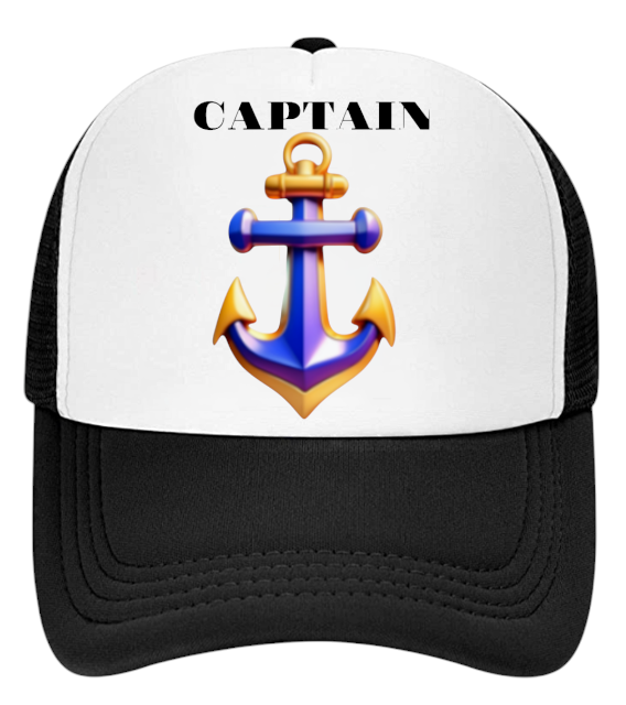 Captain Hat First Mate Hate Adjustable Snapback Trucker Hat Colorful Sea Anchor