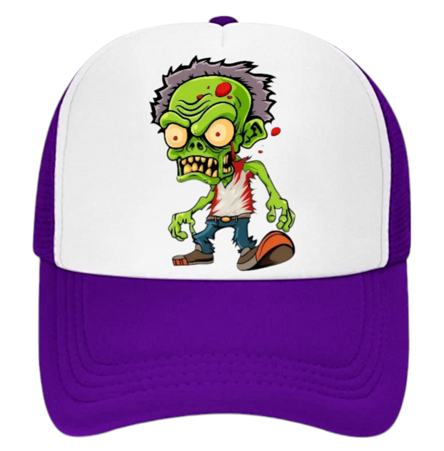 Bloody Zombie's Hat Adjustable Snapback Trucker Hat Green Alien Street Wear Hat