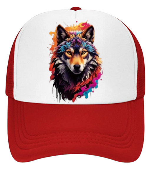 Wolf Hat Baseball Hat Trucker Hat Adjustable Snapback Hat Unisex Wild Fox