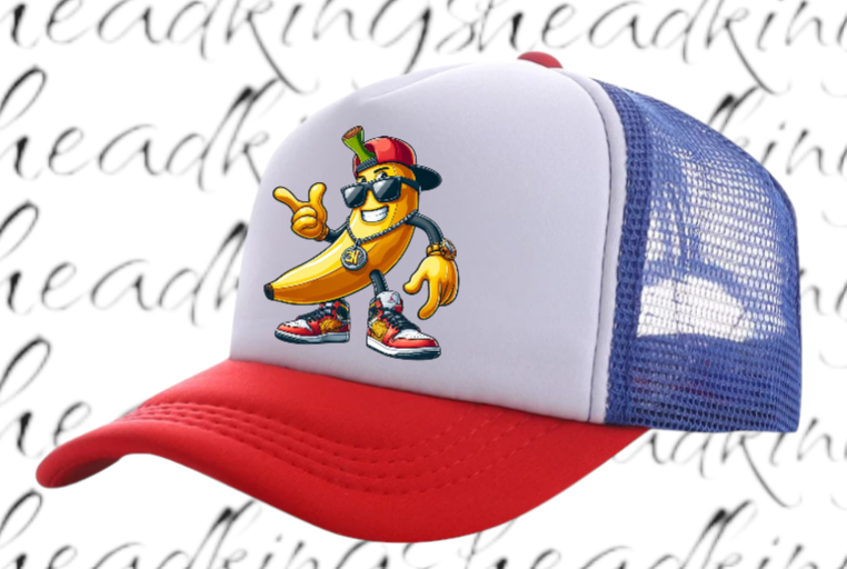 Gangster Banana Hat  Adjustable Snapback Trucker Hat Funny Hat  Sneakers Anime