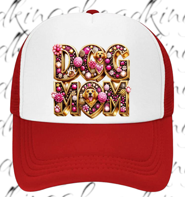 Dog Mom Hat Adjustable Snapback Trucker Hat Gift for Mom Dog Lovers Dog Hat