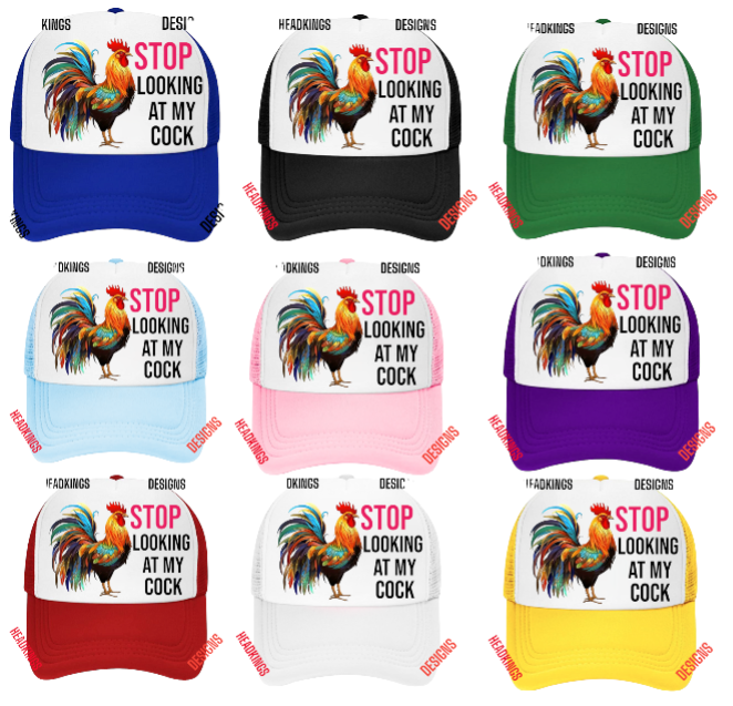 Chicken Hat Adjustable Meshback Snapback Trucker Hat Rooster Cock Funny Hat