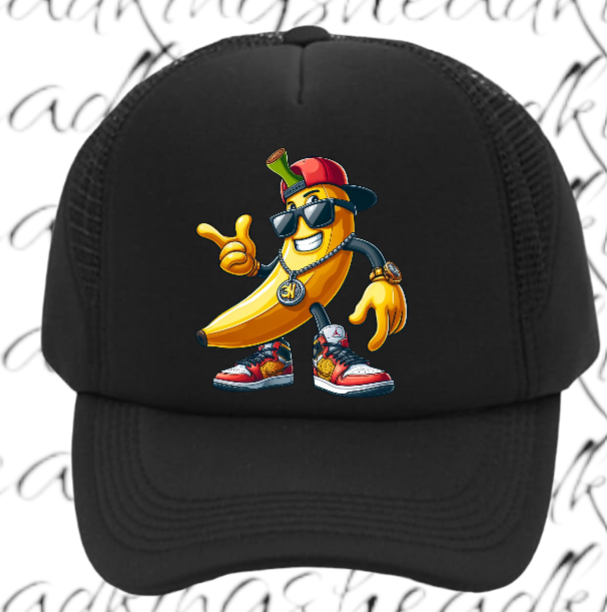 Gangster Banana Hat  Adjustable Snapback Trucker Hat Funny Hat  Sneakers Anime