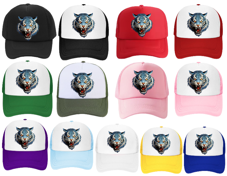 Wild Tiger Hat Baseball Hat Adjustable Snapback Trucker Hat Fierce Tiger Hat