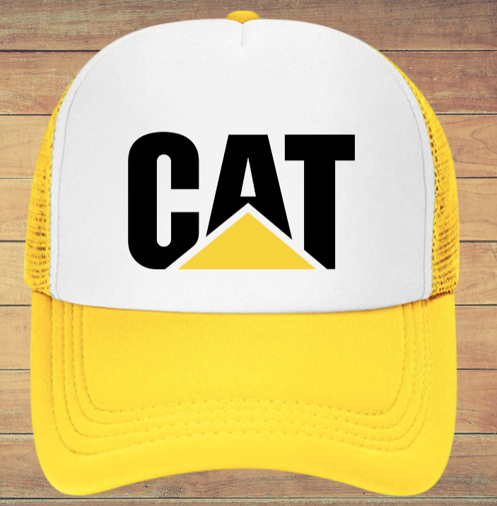 CAT Hat Adjustable Snapback Trucker Hat Forklift Heavy Machinery Work Wear Hat