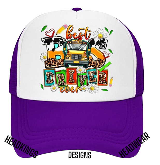 Bus Driver Hat Adjustable Snapback Trucker Hat Best Driver Ever Bus Driver Gift